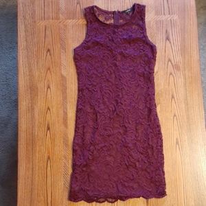 Maroon dress | lace